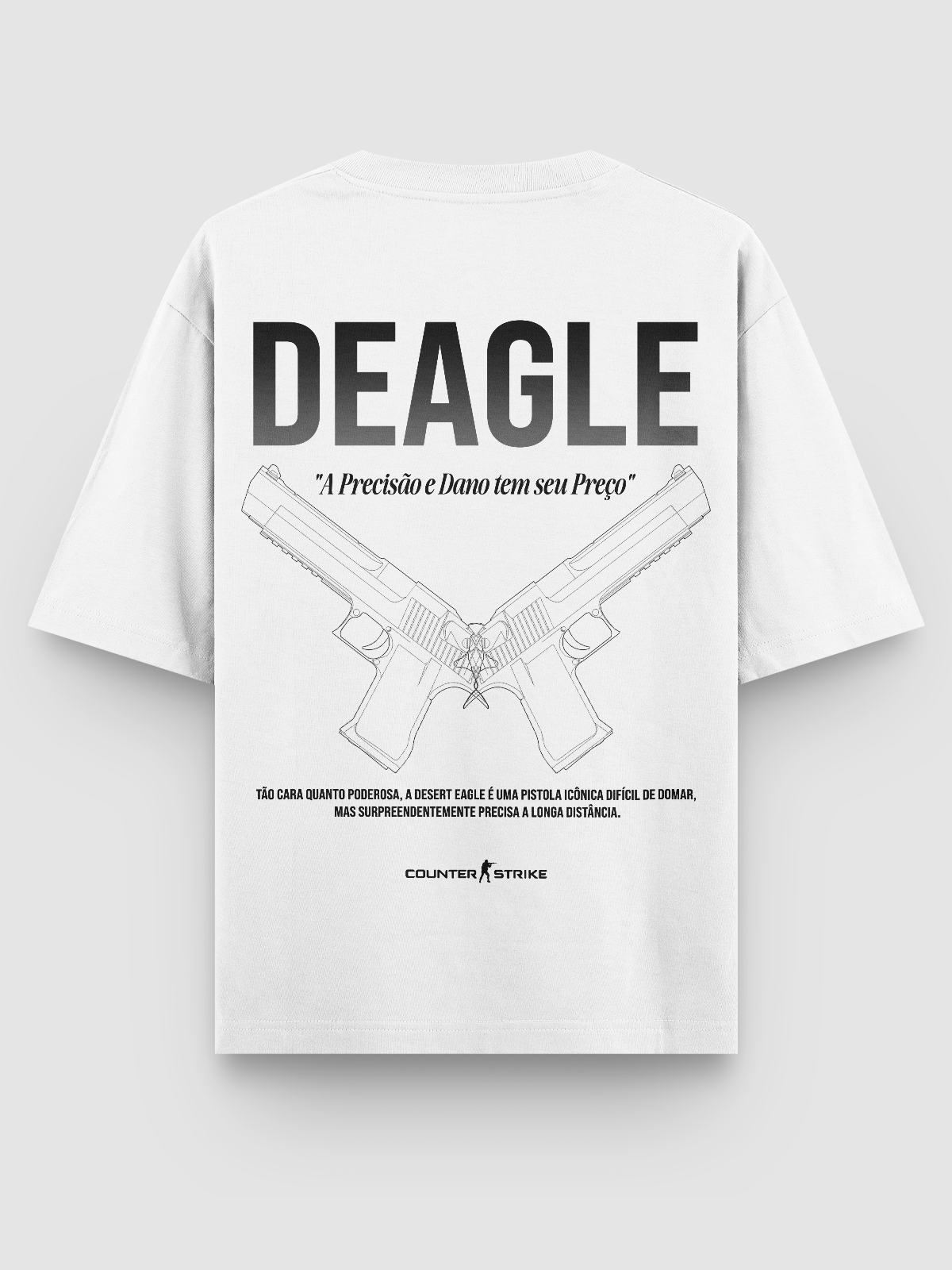 Camiseta Oversized Desert Eagle Counter Strike Blueprint