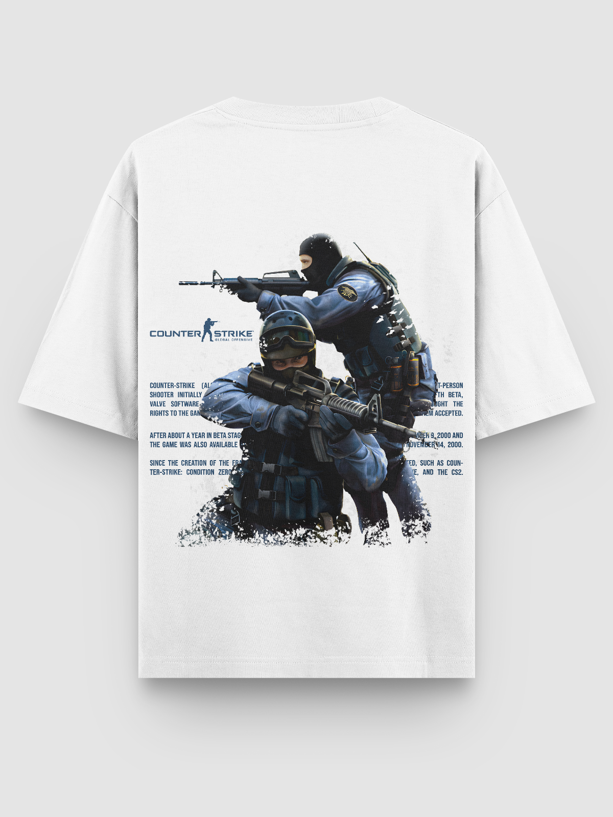 Camiseta Oversized CT & TR Agent Counter Strike Source