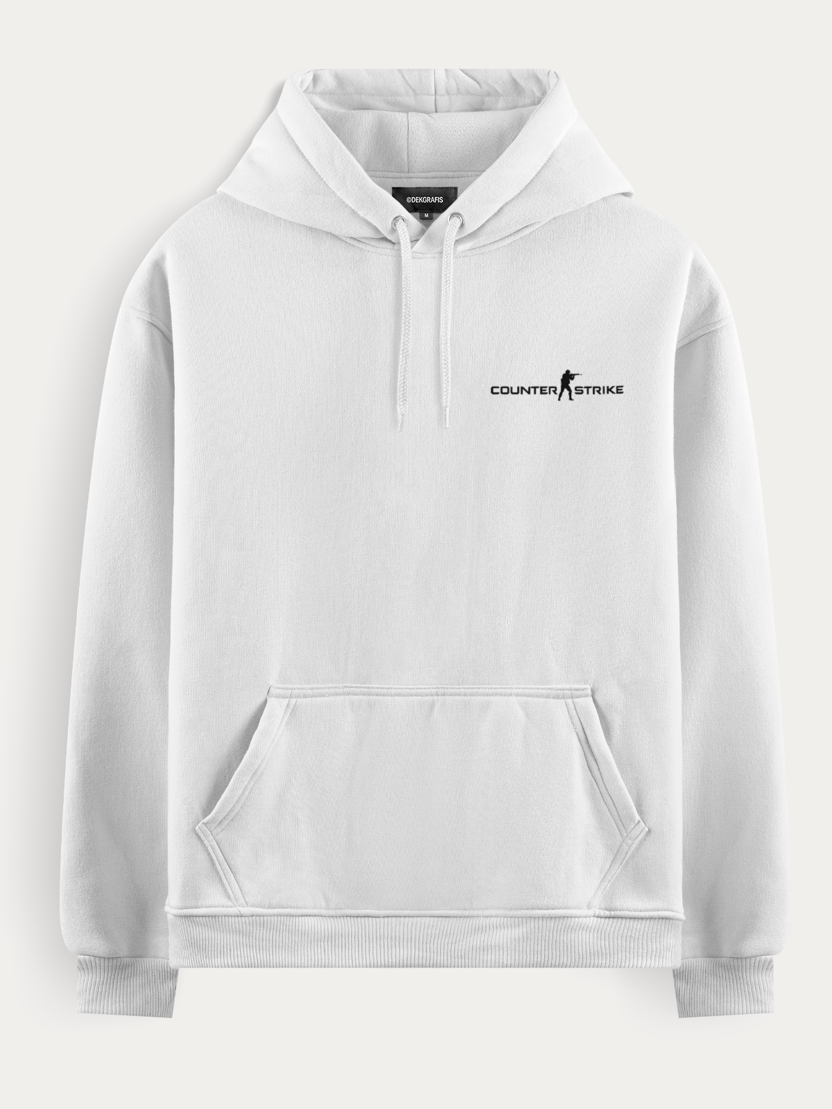 Moletom M4A1-S Counter Strike II com estampa da arma silenciada, tecido premium 75% algodão, toque macio, gramatura 300g/m² e caimento tático moderno.