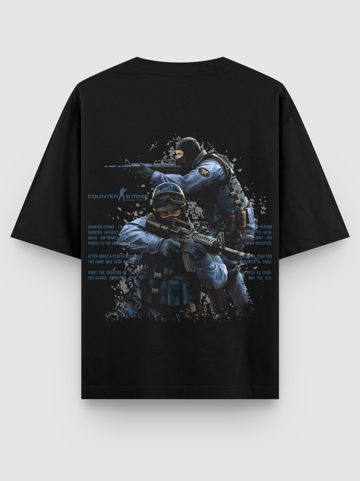 Camiseta Oversized CT & TR Agent Counter Strike Source