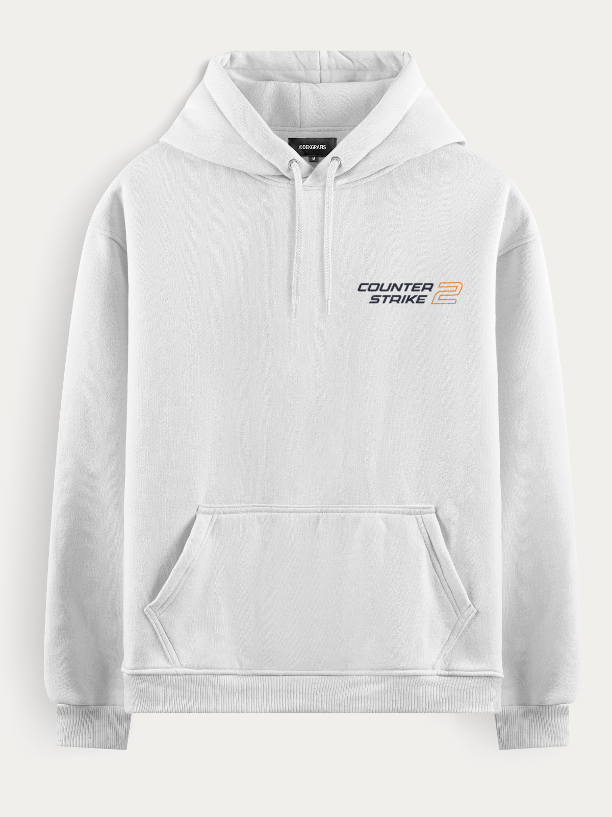 Moletom preto e branco com estampa crackled dos agentes CT e TR do jogo Counter Strike 2, em material de alta qualidade e estampa DTF resistente.