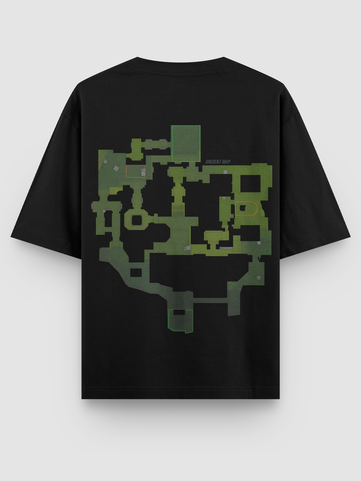 Camiseta gamer com estampa em alta definição do mapa Ancient de Counter-Strike. Confeccionada em algodão penteado, com visual marcante, durabilidade e modelagem ajustada para destacar o estilo de quem joga com estratégia.