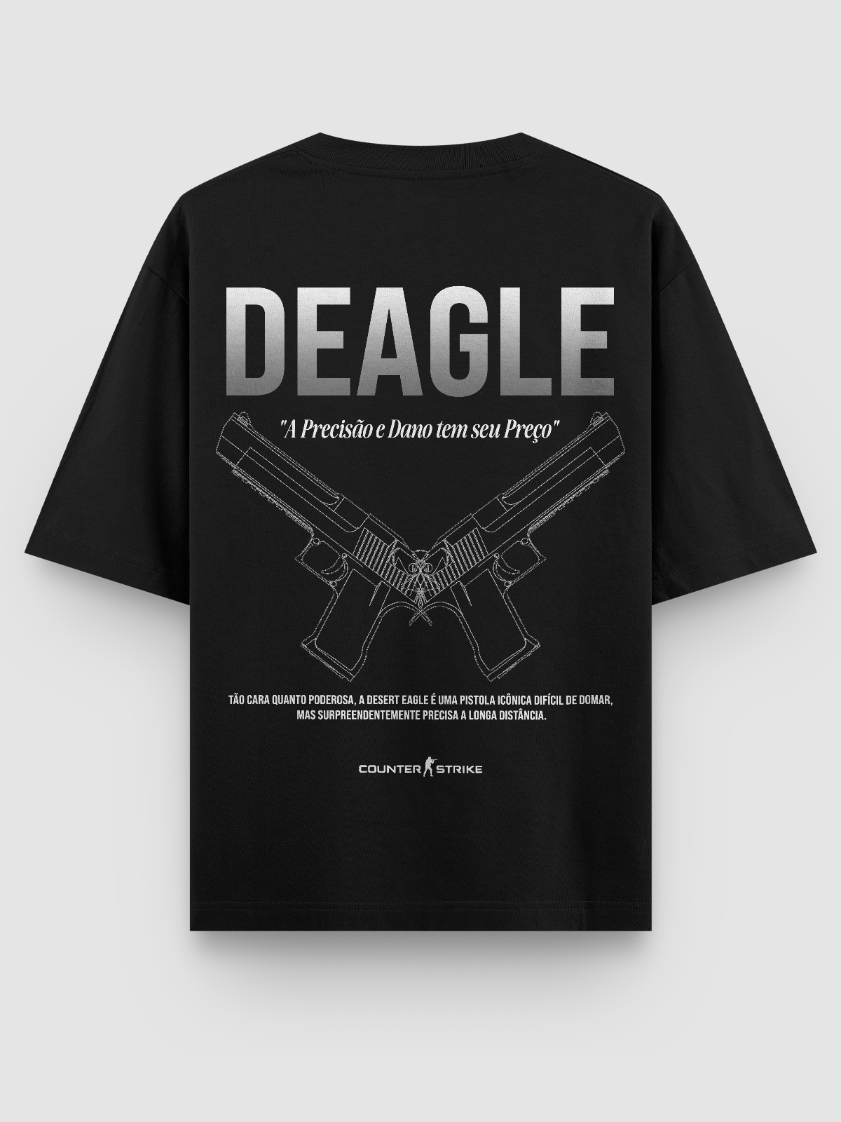 Camiseta Oversized Desert Eagle Counter Strike Blueprint