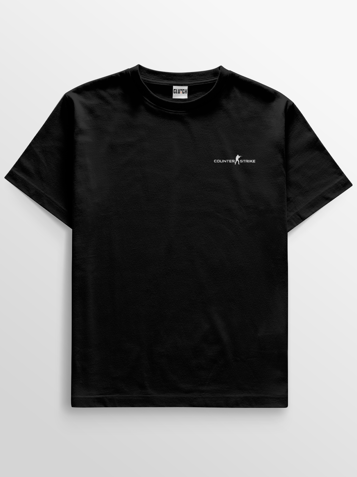 Camiseta gamer CT & TR Counter Strike 1.6 com estampa do menu clássico em DTF de alta definição, feita em algodão penteado 100% e acabamento reforçado, ideal para fãs nostálgicos e colecionadores do lendário FPS.